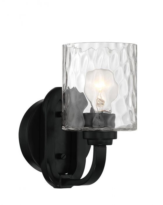 Collins One Light Wall Sconce in Flat Black