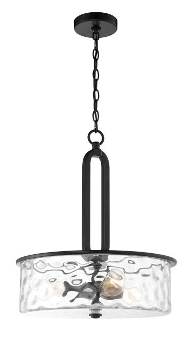 Collins Three Light Pendant in Flat Black