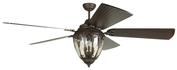 Craftmade Olivier 70" Indoor/Outdoor DC Ceiling Fan with LED plus Wall and Remote in Aged Bronze Textured