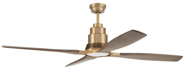 Craftmade Ricasso 60" DC Ceiling Fan with Remote and Wall Control in Satin Brass