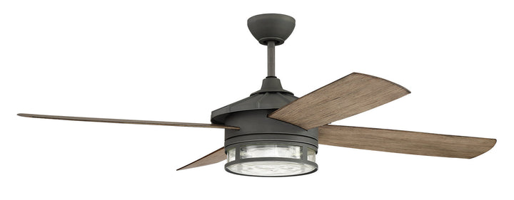 Craftmade Stockman 52" Outdoor Ceiling Fan with 19W LED plus Wall & Remote Control in Aged Galvanized