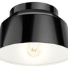 Cranbrook One Light Flush Mount in Matte Black