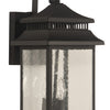 Crossbend Three Light Outdoor Wall Mount in Dark Bronze Gilded