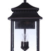 Crossbend Three Light Outdoor Wall Mount in Textured Black