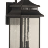 Crossbend Two Light Outdoor Wall Mount in Textured Black