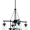 Crosspoint Eight Light Outdoor Chandelier in Espresso