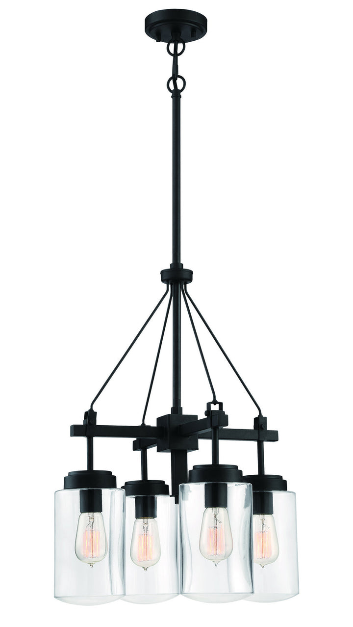 Crosspoint Four Light Outdoor Chandelier in Espresso