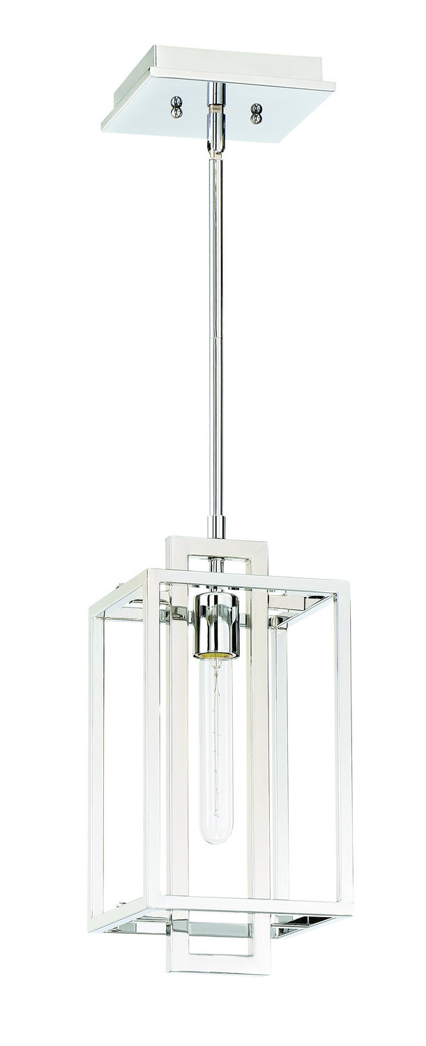 Cubic One Light Mini Pendant in Chrome