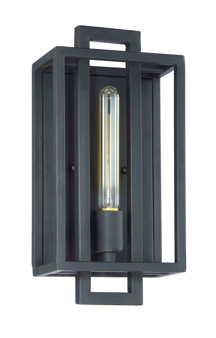 Cubic One Light Wall Sconce in Aged Bronze Brushed