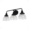 Cypress Grove Three Light Vanity in Natural Black Iron