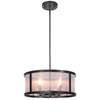 Danbury Four Light Pendant in Matte Black