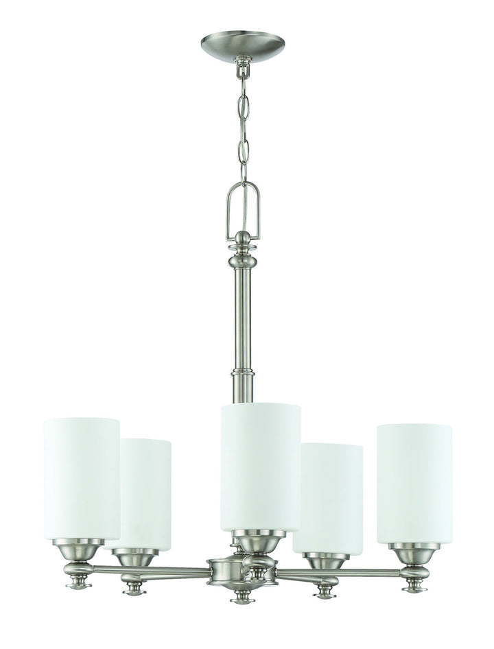 Dardyn Five Light Chandelier in Brushed Polished Nickel