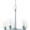 Dardyn Five Light Chandelier in Brushed Polished Nickel