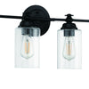 Dardyn Four Light Vanity in Flat Black