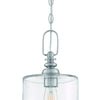 Dardyn One Light Mini Pendant in Brushed Polished Nickel