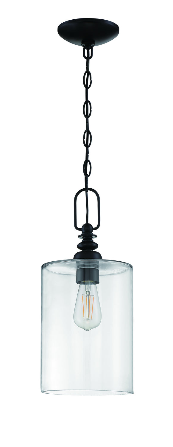 Dardyn One Light Mini Pendant in Flat Black