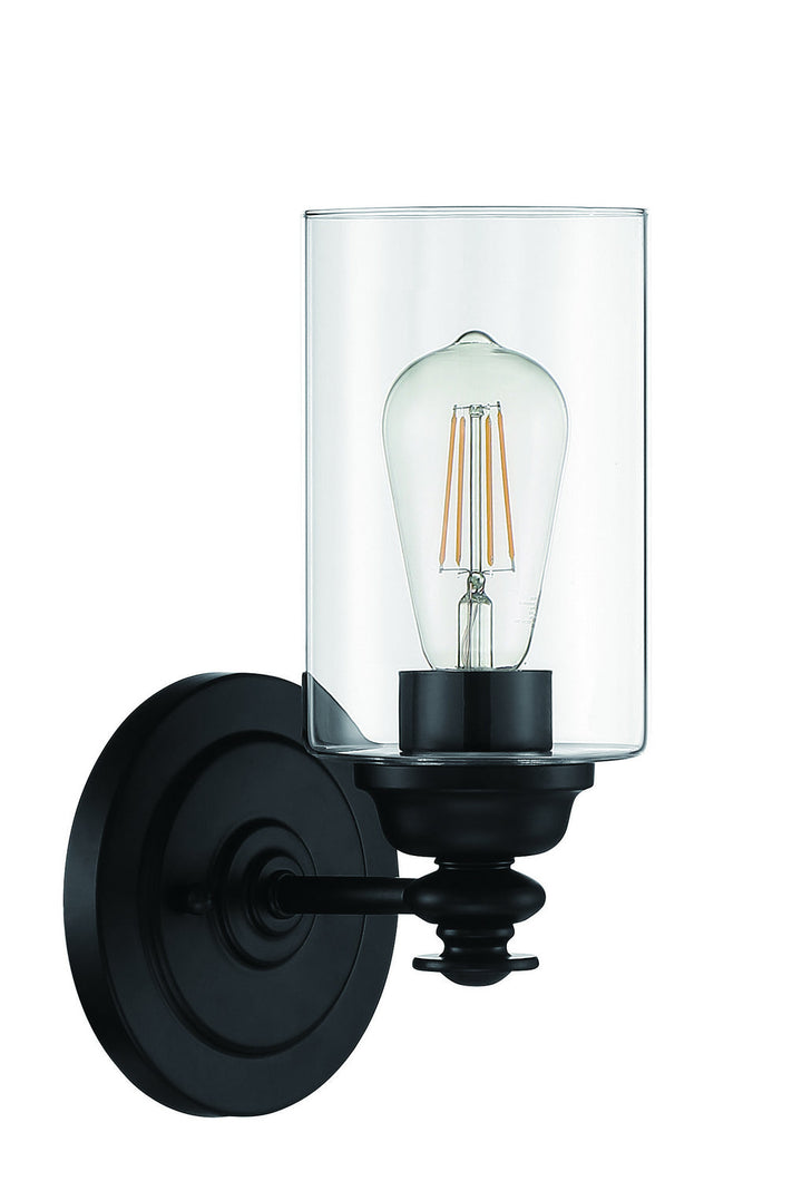 Dardyn One Light Wall Sconce in Flat Black