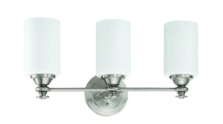 Dardyn Three Light Vanity in Brushed Polished Nickel