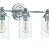 Dardyn Three Light Vanity in Brushed Polished Nickel