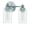 Dardyn Two Light Vanity in Brushed Polished Nickel