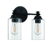 Dardyn Two Light Vanity in Flat Black