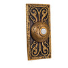 Designer Surface Mount Lighted Push Button  in Burnished Brass