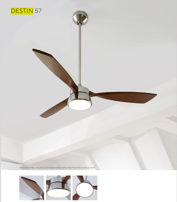 Visual Comfort Fan Destin 57" CCT DC Indoor/Outdoor Ceiling Fan with 57W Dimmable LED Light and Remote Control