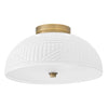 Devon LED Flush Mount in Lacquered Brass