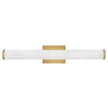 Devon LED Vanity in Lacquered Brass