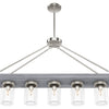 Devon Park Five Light Linear Chandelier in Brushed Nickel