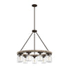 Devon Park Nine Light Chandelier in Onyx Bengal