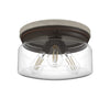 Devon Park Three Light Flush Mount in Onyx Bengal