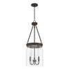 Devon Park Three Light Pendant in Onyx Bengal