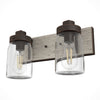 Devon Park Two Light Vanity in Onyx Bengal