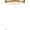 Disk LED Disk Fan Light Kit in Satin Brass