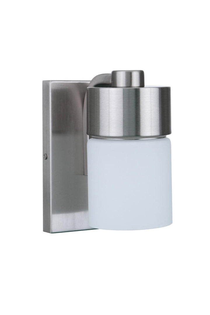 District One Light Wall Sconce in Brushed Polished Nickel