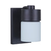 District One Light Wall Sconce in Flat Black