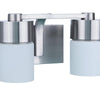 District Two Light Vanity in Brushed Polished Nickel