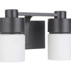 District Two Light Vanity in Flat Black