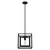 Doherty One Light Pendant in Natural Black Iron