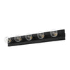 Donelson Five Light Vanity in Natural Black Iron
