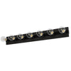 Donelson Seven Light Vanity in Natural Black Iron