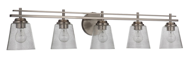 Drake Five Light Vanity in Brushed Polished Nickel