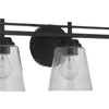 Drake Five Light Vanity in Flat Black