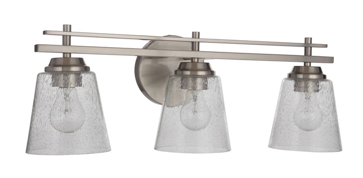 Drake Three Light Vanity in Brushed Polished Nickel