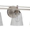 Drake Three Light Vanity in Brushed Polished Nickel