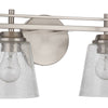Drake Two Light Vanity in Brushed Polished Nickel