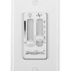 Dual Fan Light Wall Control in White