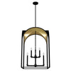 Dukestown Eight Light Pendant in Natural Black Iron