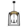 Dukestown Four Light Pendant in Natural Black Iron